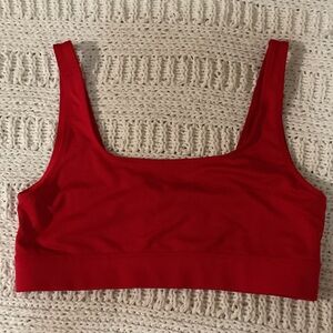 Red Seamless Scoop Sports Bralette